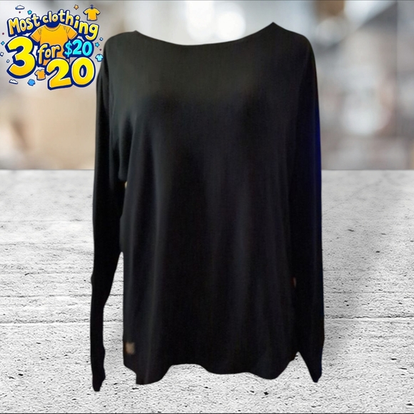 lauren jeans co Tops - Ralph Lauren vintage Black long sleeve shirt size 1X